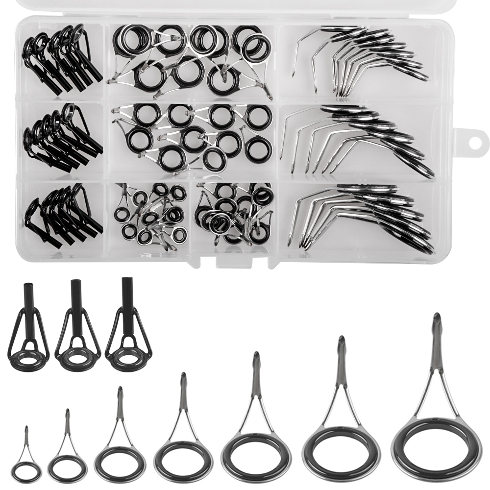 Fishing Rod Tip Replacement - Angelrutenführungen, Ersatzset für Angelrutenspitzen, Reparatursatz für