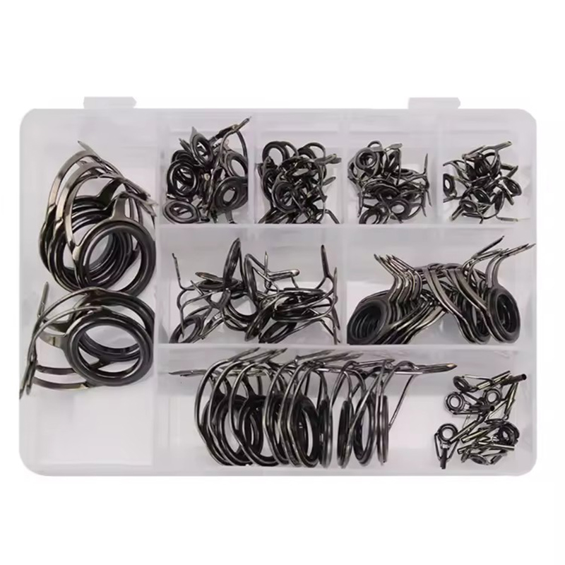Fishing Rod Combo - WEIHE 75-teiliges Zubehör-Set Hochwertige Keramik-Doppelring-Angelrutenführungen Combo