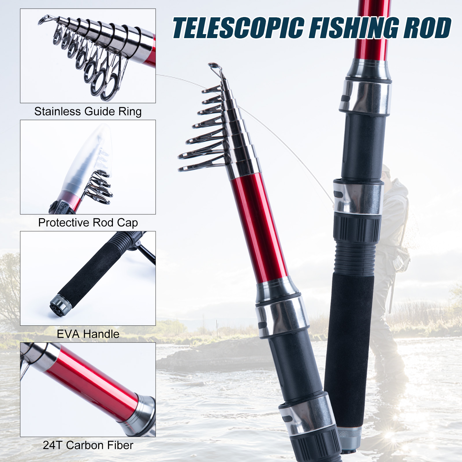 Goture Teleskop-Angelrute und  – Fishing Rod Combo Bewertung und Preis