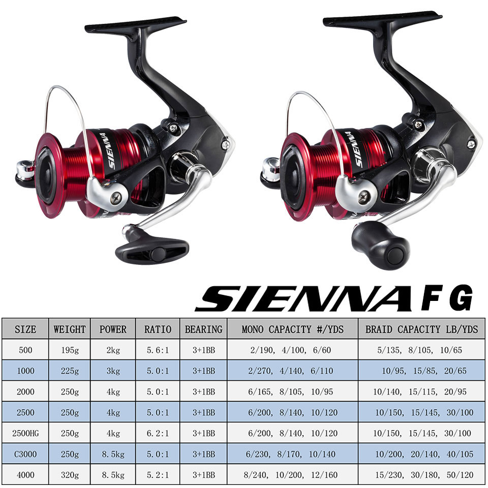 SHIMANO SIENNA Spinn-Angelroll – Daiwa Reel Fuego Bewertung und Preis