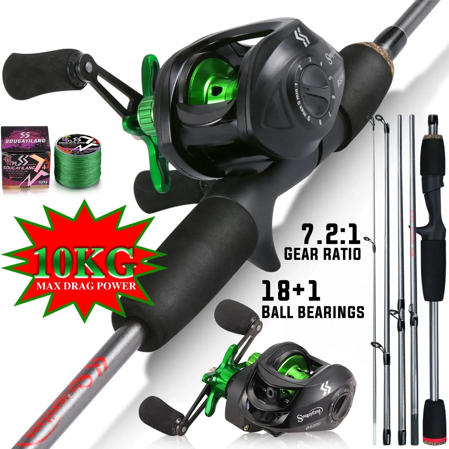 Sougayilang Angelruten-Kombina – Fishing Rod Combo Bewertung und Preis