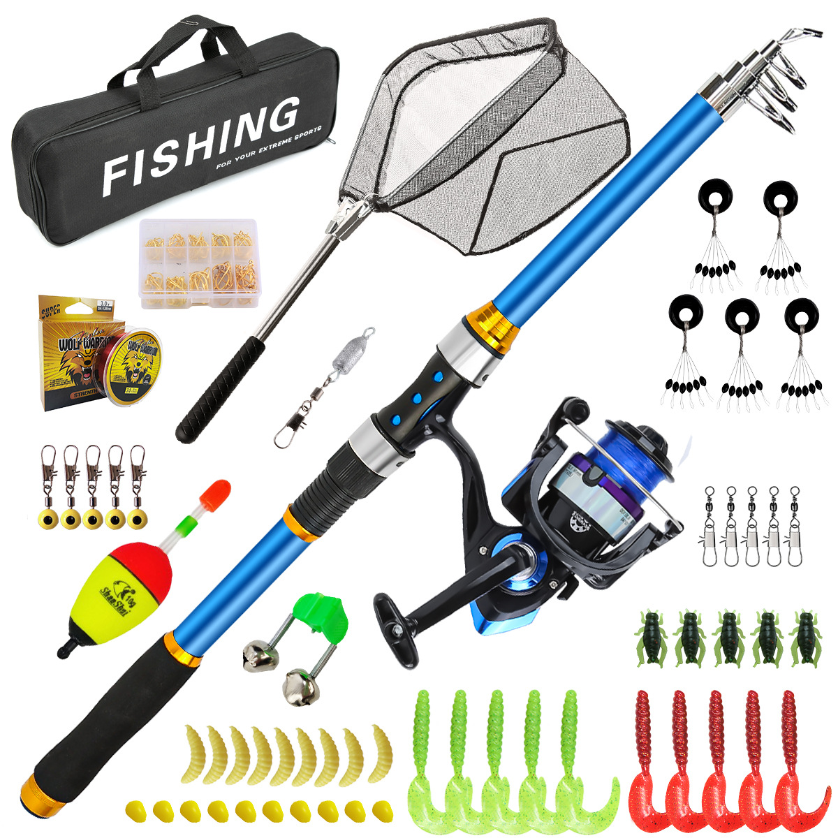 2,1–3,6 m Teleskop-Angelruten- – Fishing Rod Combo Bewertung und Preis